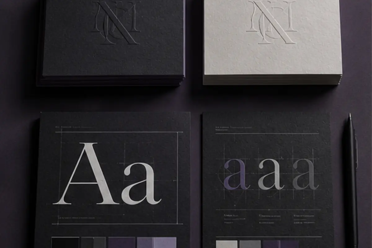 Visuellt koncept som visar logotypdesign