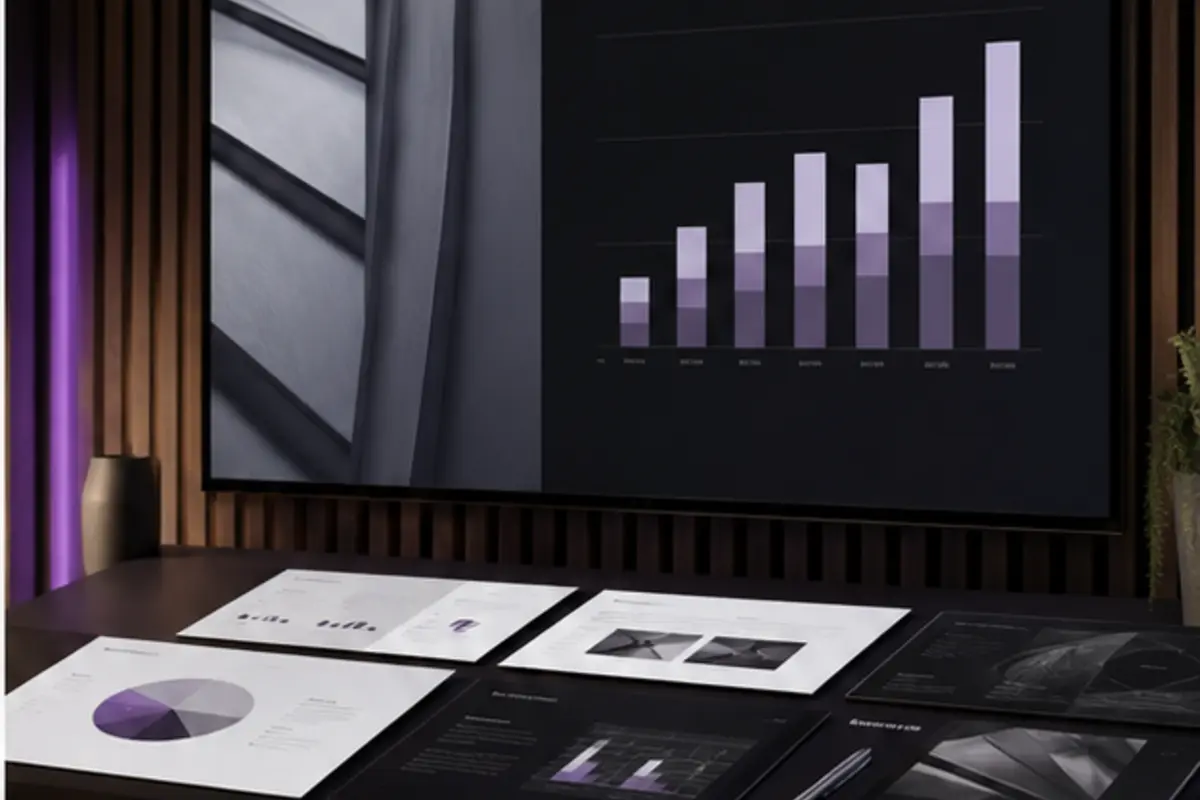 Visuellt koncept som visar presentationsdesign