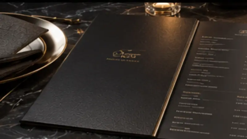 Elegant meny- och prislistedesign